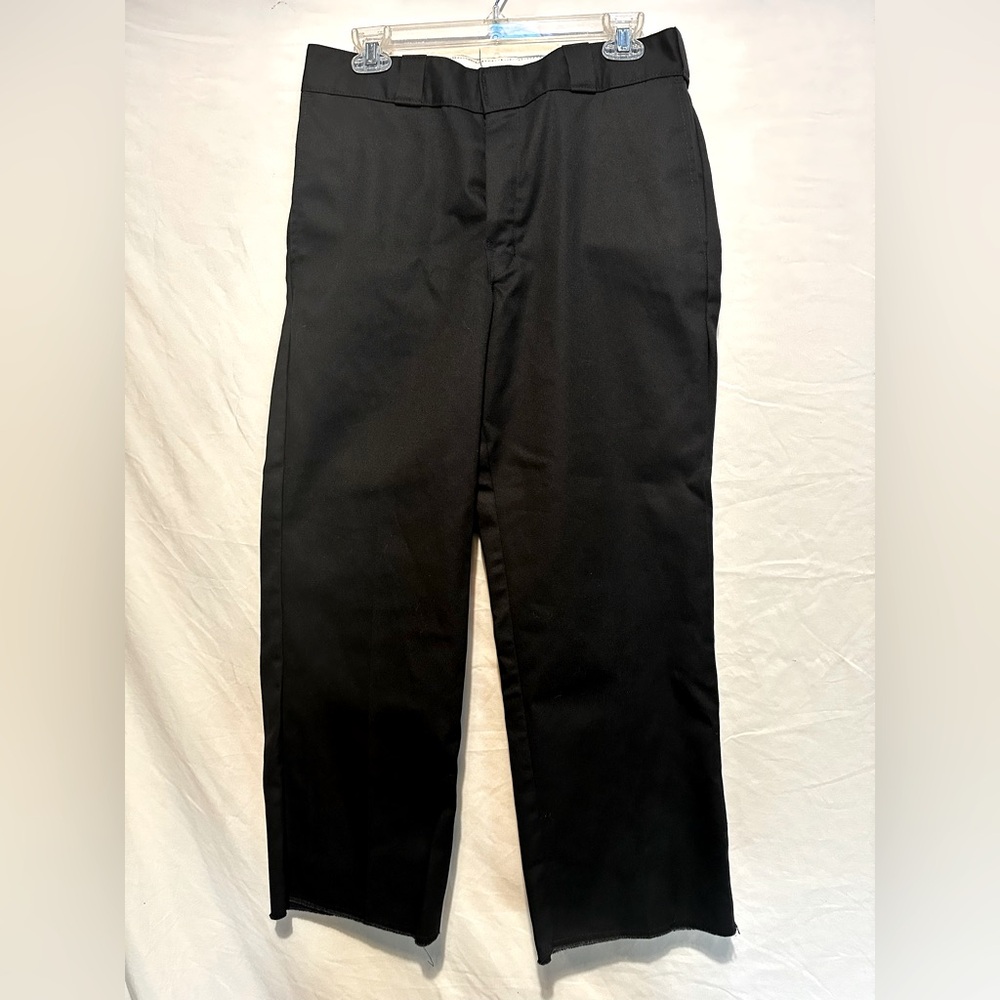 DICKIES 874 Men's Straight Black Baggy Fitted Pants Streetwear. Size 32 x 27